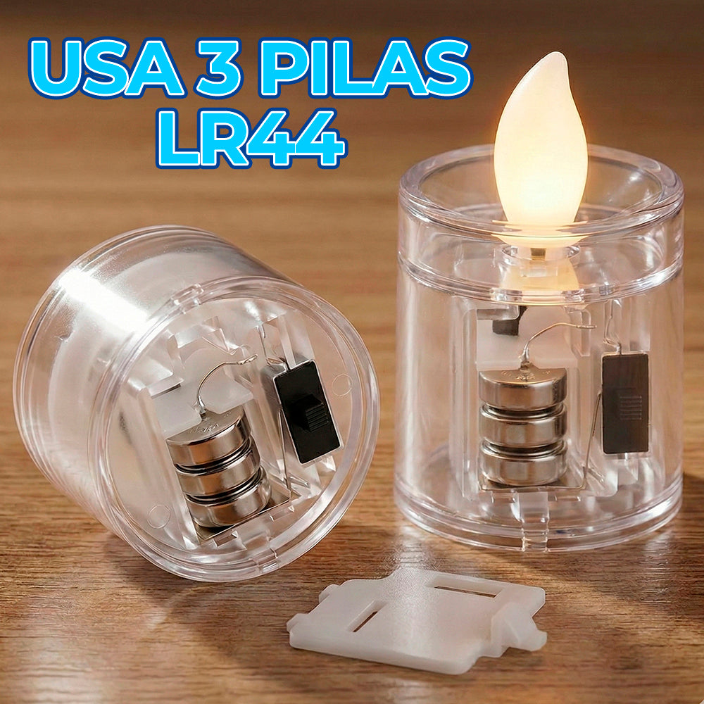 Corona de Adviento con 4 velas LED